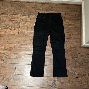 Mother Cropped Black Jean